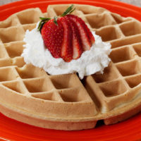 Strawberry and Cream Waffle